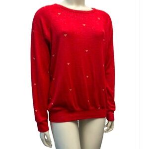 Buffalo David Bitton Red Soft Sweater with Hearts. Excellent condition.
